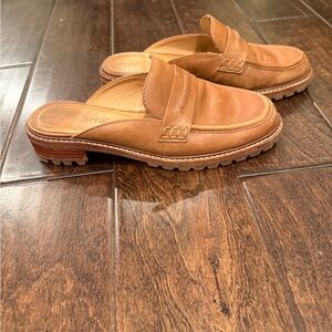 Madewell Tan Leather Mules